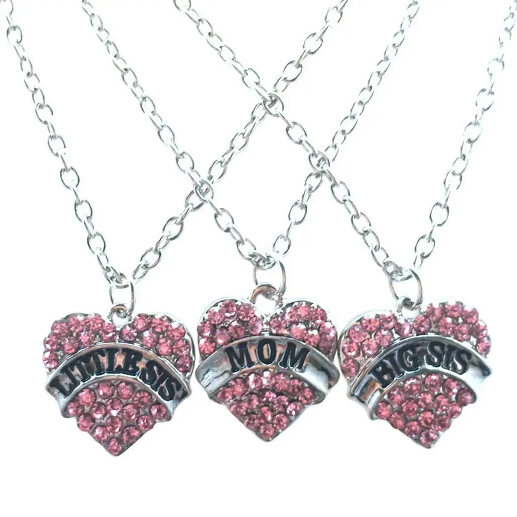 Новое модное женское ожерелье с подвеской в форме сердца СемьЯ Очаровательная