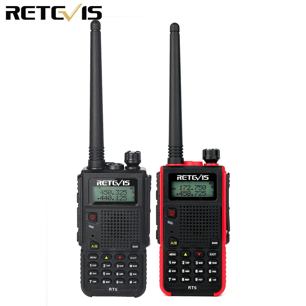 Удобная портативная рация 7 Вт Retevis RT5 128CH двухдиапазонный VHF UHF 136-174& 400-520MHz VOX Ham радио HF трансивер