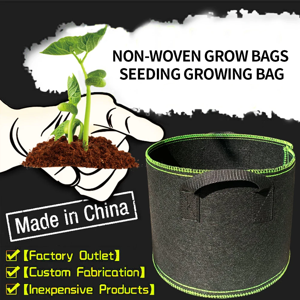 

Нетканые мешки для выращивания сеялки сумка для выращивания сеялки горшок портативный плантатор с ручкой для балкона двора сада на крыше