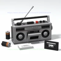 radio building blocks toy 355pcs vintage music equipment education assembles toy for children kids christmas gift