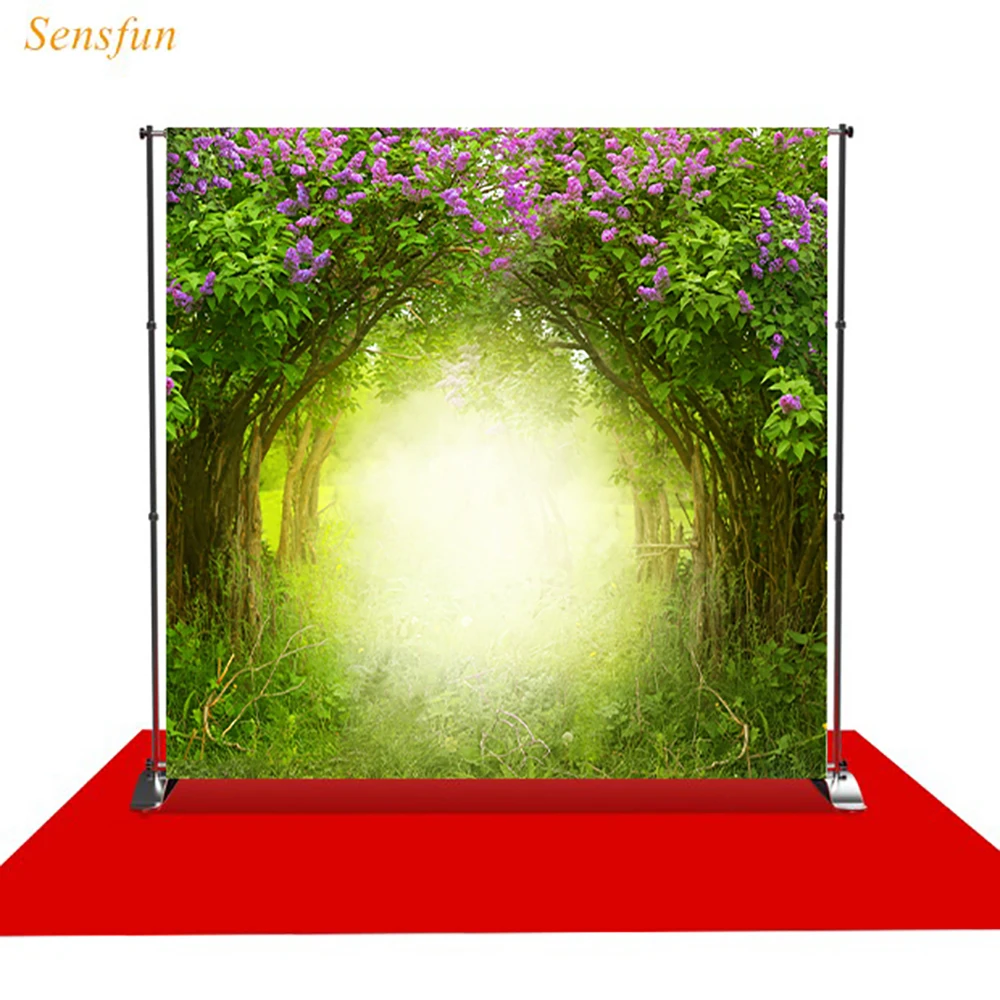 Фон для студийной фотосъемки LEVOO с изображением весенних цветущих деревьев леса