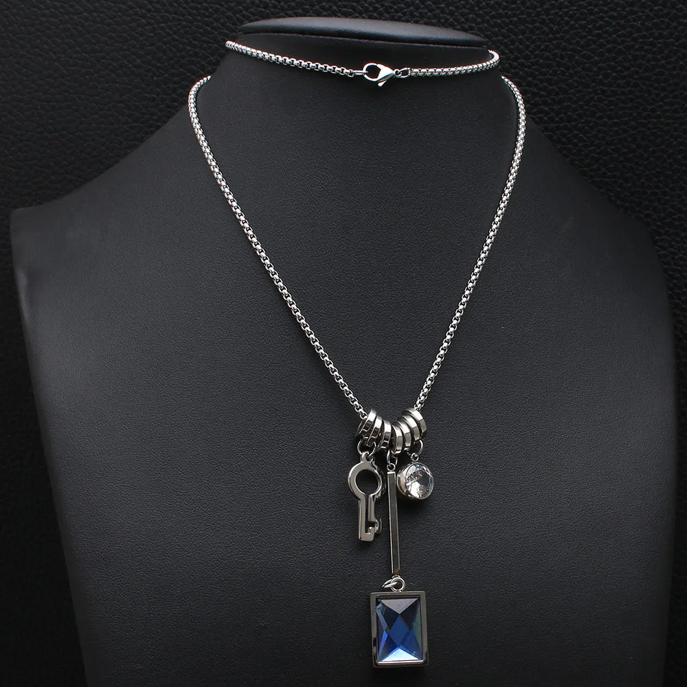 Оптовая продажа длинные ювелирные изделия из нержавеющей стали 800 мм модная