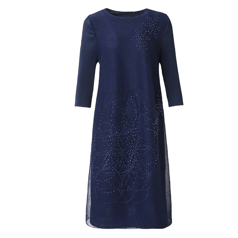 

Summer Women Pleated Dress Loose Big Size Tidal One-piece Dress