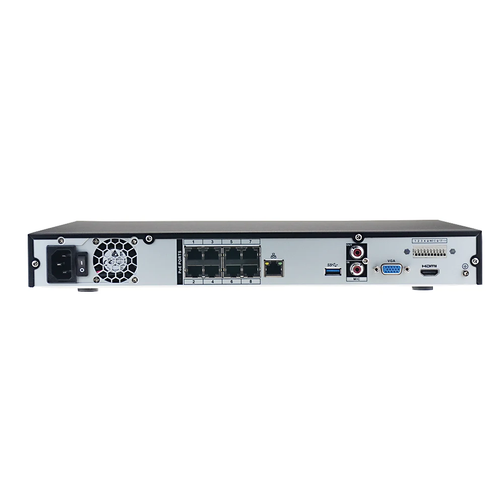 Система видеонаблюдения Dahua 8POE 4K сетевой видеорегистратор NVR4208-8P-4KS2 8 шт. 4 МП