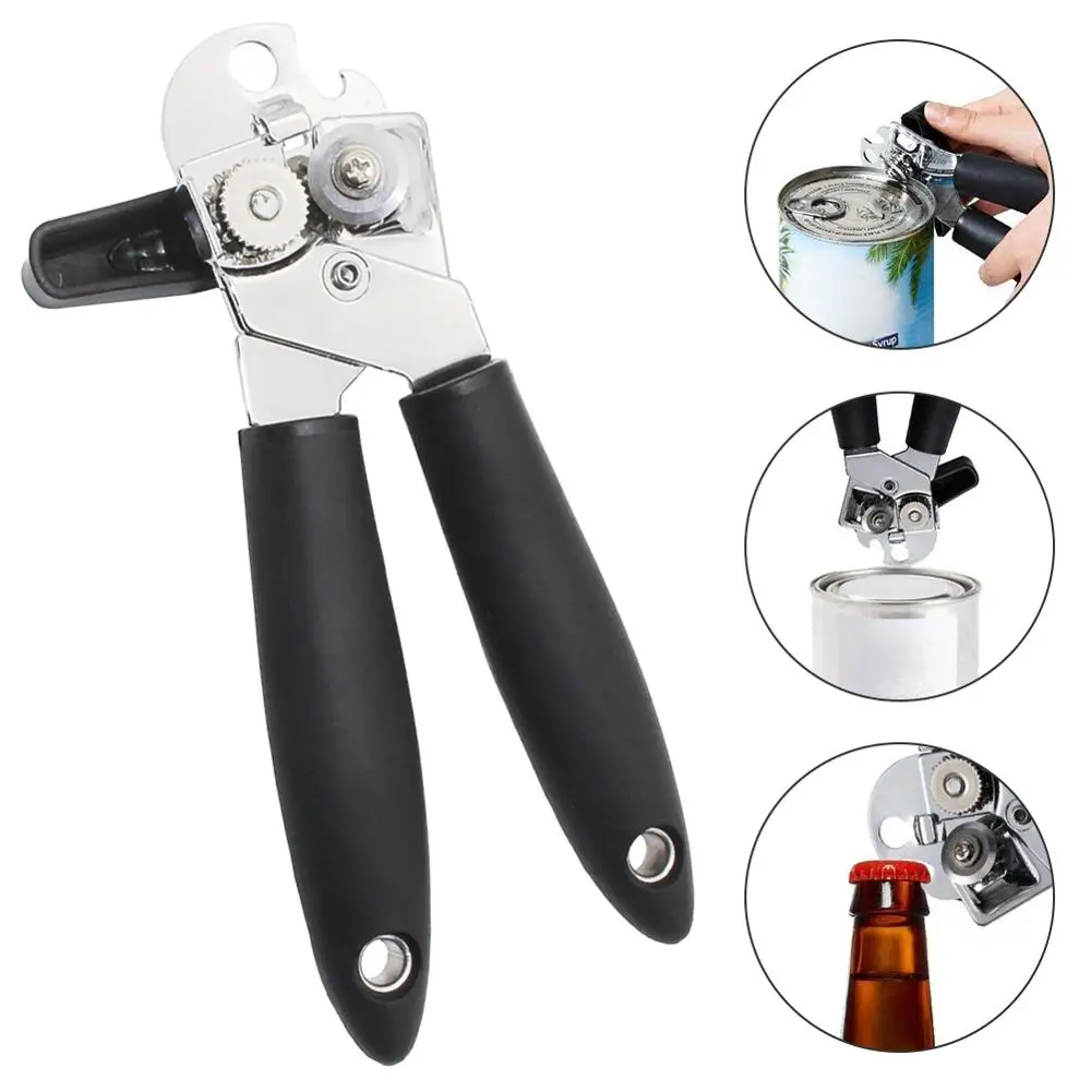 

Профессиональный жестяной ручной консервный нож из нержавеющей стали, ручная работа, искусственная открывалка, кухонные гаджеты, многофун...