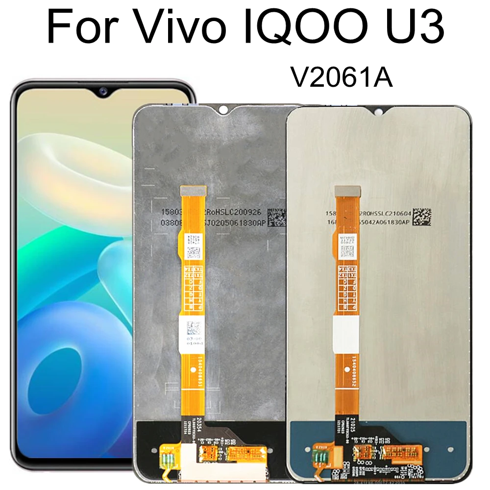 

6.58" LCD For Vivo IQOO U3 LCD Display Screen Touch Sensor Digitizer Assembly For vivo V2061A Display Replacement