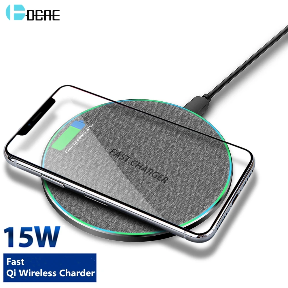 DCAE 15 Вт Беспроводное зарядное устройство USB C Qi зарядная площадка 10 Быстрая