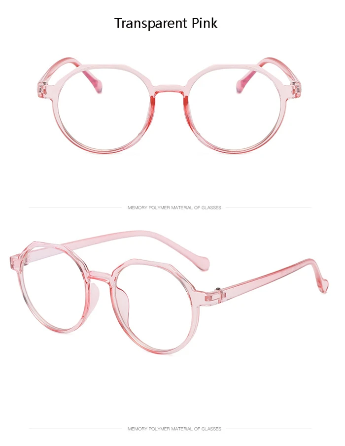 Retro Round Optics Eyeglasses Women Men Fashion Clear Mirror Myopia Lens Nearsighted Glasses 0-0.5-1.0-1.5 To-6.0