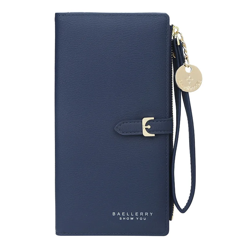 Dark-blue Baellerry, Длинный кошелек, женские кошельки, модный кошелек для монет, держатель для карт, женские кошельки, высокое качество, клатч, сумка для денег, кошелек из искусственной кожи - Цвет: Dark-blue