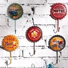 Ретро металлическая жестяная вывеска бар паб кафе-гараж настенные наклейки настенная вешалка крюк гараж человек пещера домашний декор