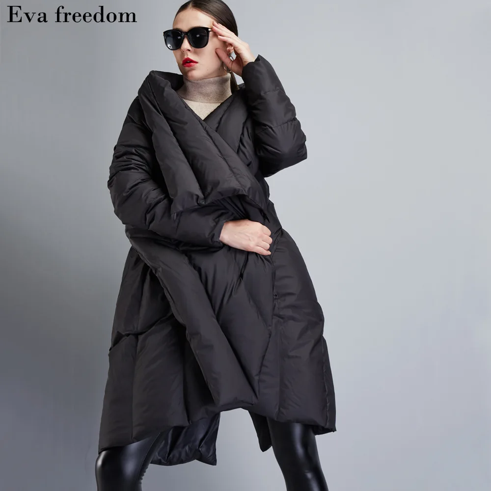 Enlarge Design sense down jacket women's cape top 2022 winter fashion new high-neck warm cold-proof girl coat large size jacket