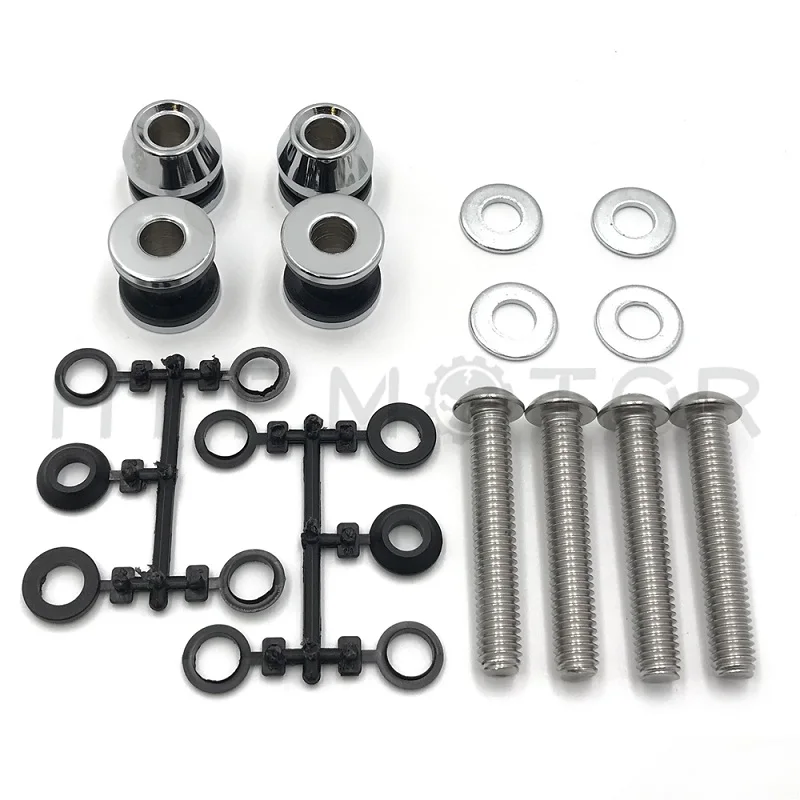 Harddrive Sissy Bar Docking Hardware Kit (chrome) For 2003-up Harley Davidson Softail
