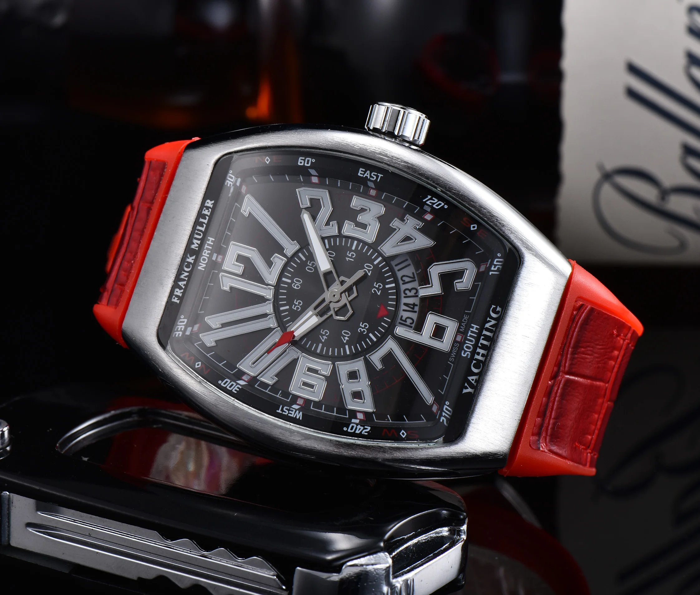

Hot style fashion casual square quartz belt watch