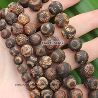 natural ancient dzi agate 3eyes black crackle 8 12mm round space beads for diy necklace bracelet jewelry making