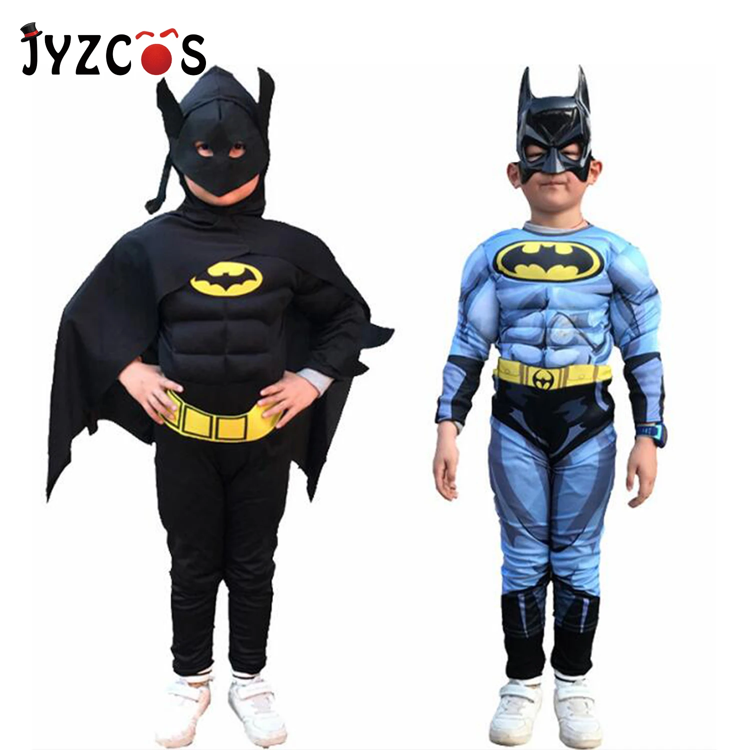 Детский костюм супергероя JYZCOS маскарадный Бэтмена с маской вечерний Супермена