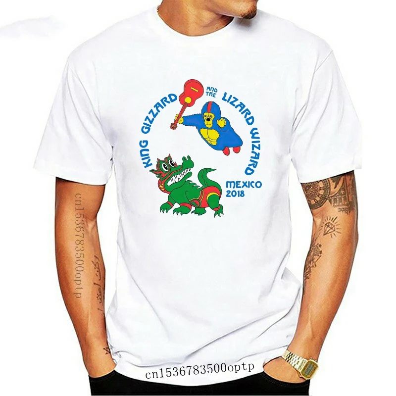 

New King Gizzard And The Lizard Wizard Short Sleeve White T-Shirt Size S-3Xl Slim Fit Tee Shirt