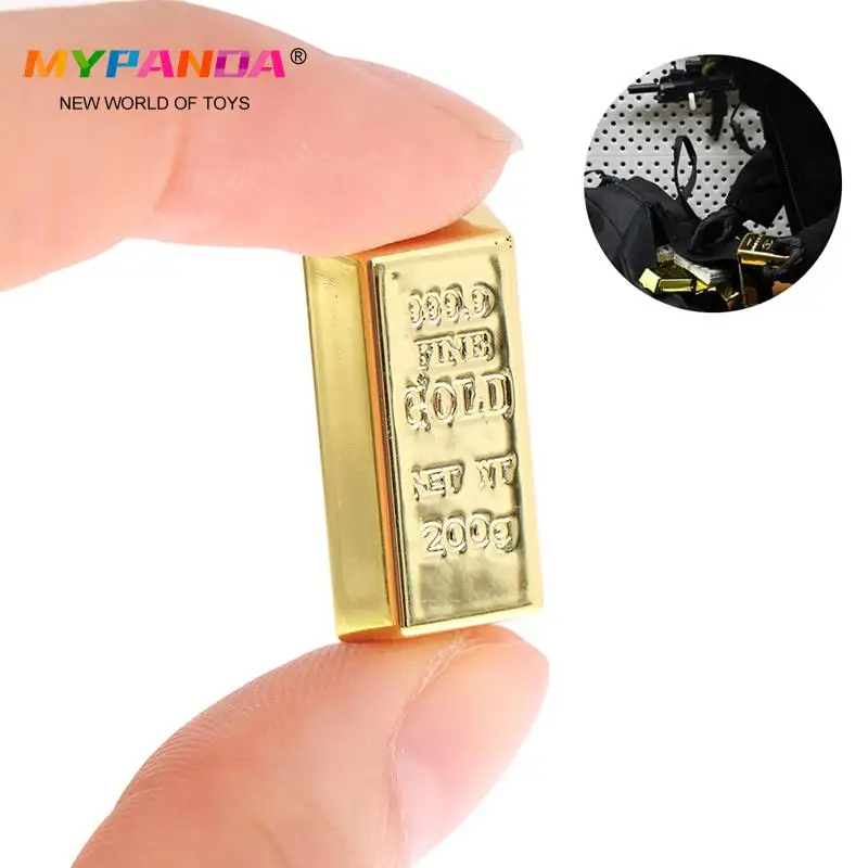 

1PCS 1/6 Scale Action Figure Accessories Dollhouse Gold Bricks Magnets Model Gold Bars For Boys And Girls Doll Toys Gift