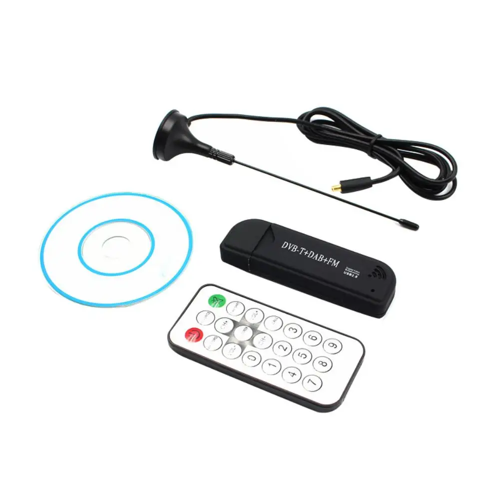 USB2.0 DVB-T + DAB + FM RTL2832 R820T2 SDR RTL-SDR Dongle Stick Digital TV Tuner Digital terrestrial video auto-scan