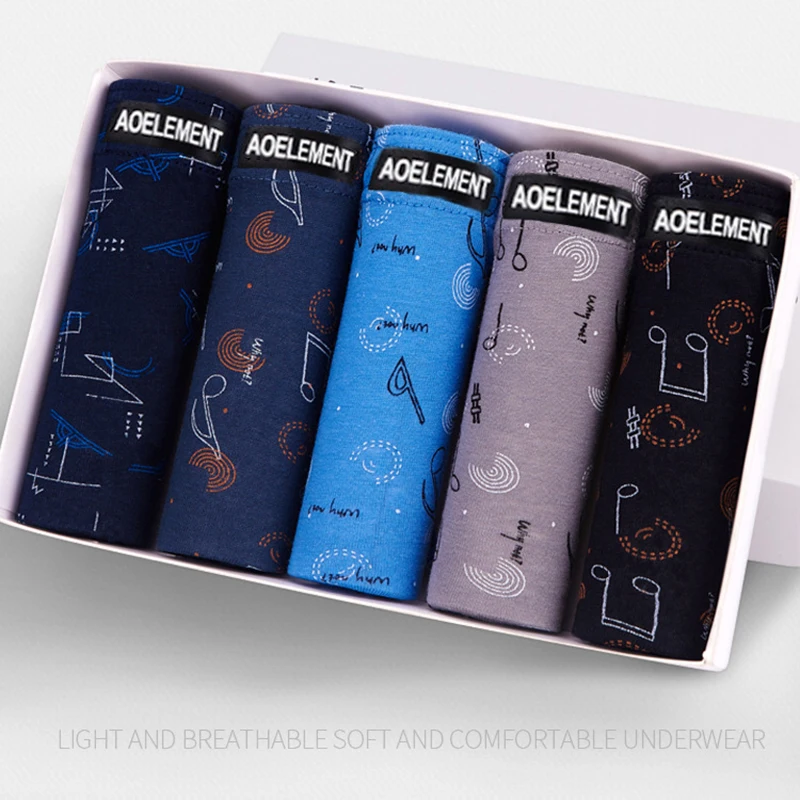 Трусы мужские дышащие из 100% хлопка нижнее белье большого размера для мужчин 5