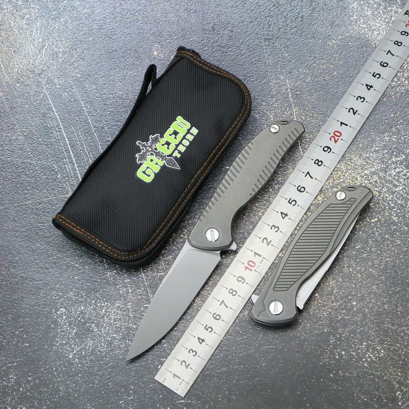 Складной нож Green thorn F95 R18/R19 D2 титановая ручка Открытый Кемпинг охота тактический