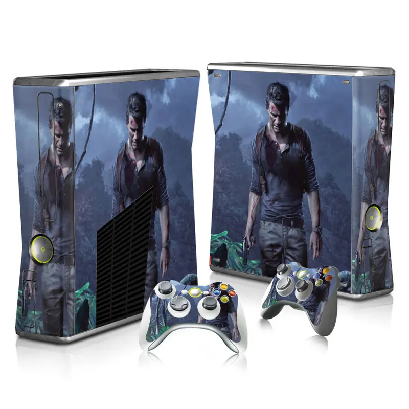 Для Xbox 360 slim стикер для XBOX Виниловая наклейка Xbox360 тонкий кожи и 2 контроллера