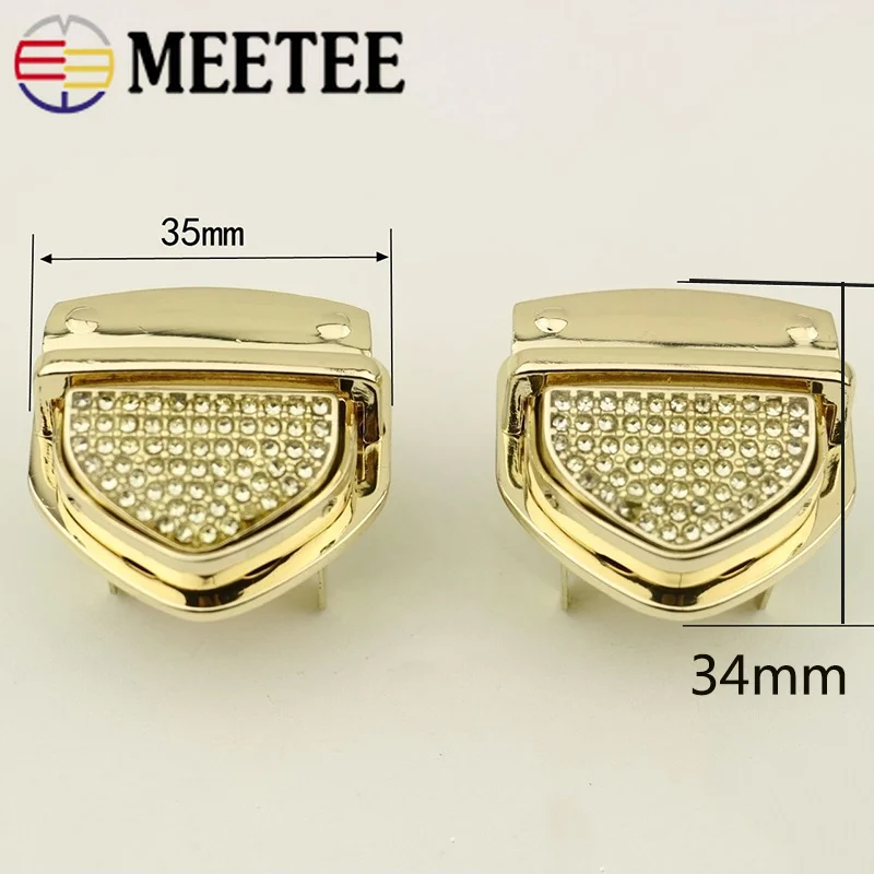2 комплекта Meetee металлическая застежка защелкивающийся замок для сумки