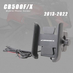 motorcycle mobile phone holder with usb charger for honda cb500x cb500f cb 500 s 2013 2015 2016 2017 2018 2019 2020 2021 2022 free global shipping