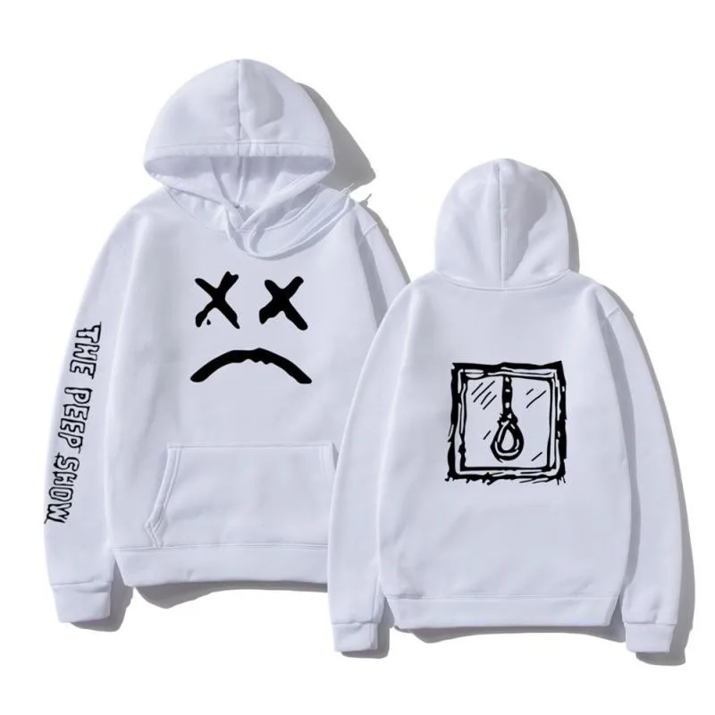 Толстовка Lil.Peep мужская с принтом смайлика Модный пуловер унисекс для пар уличная