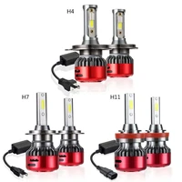 1pair car headlights led h4 h7 h11 lights bulbs 12000lm dc9 30v 80w waterproof auto fog lamp