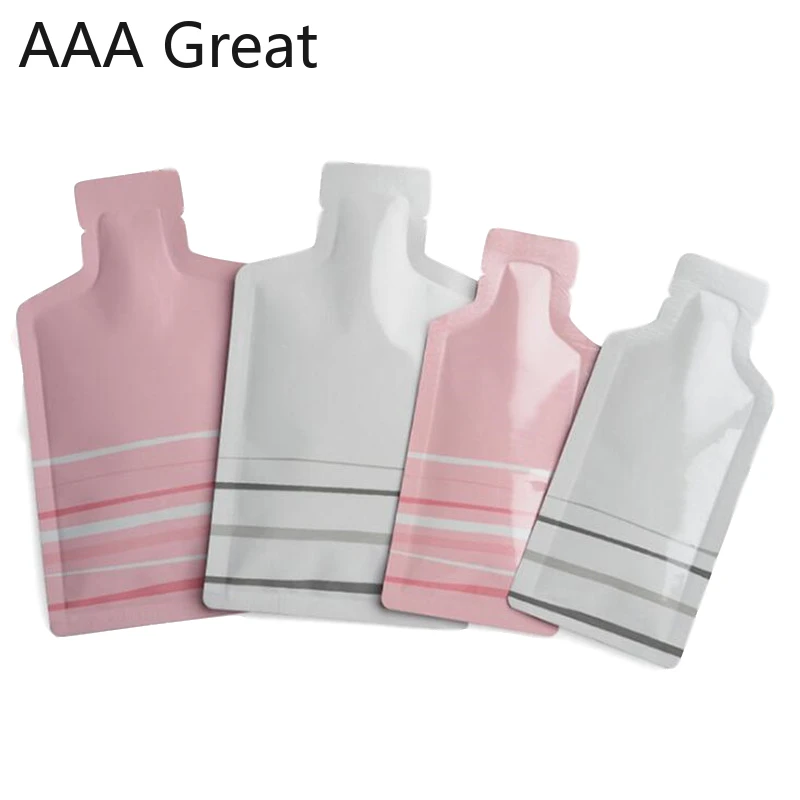 100 шт./лот сумка из алюминиевой фольги в форме бутылки для ухода за кожей пробная