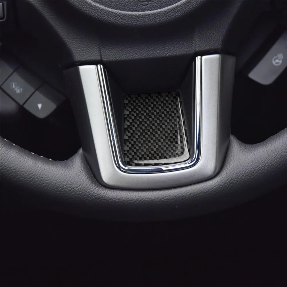 Настоящее углеродное волокно накладка на руль наклейка Аксессуары для салона