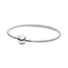 Браслет из серебра 925 пробы, сетчатый Браслет с изображением моментов для женщин, модные ювелирные украшения сделай сам