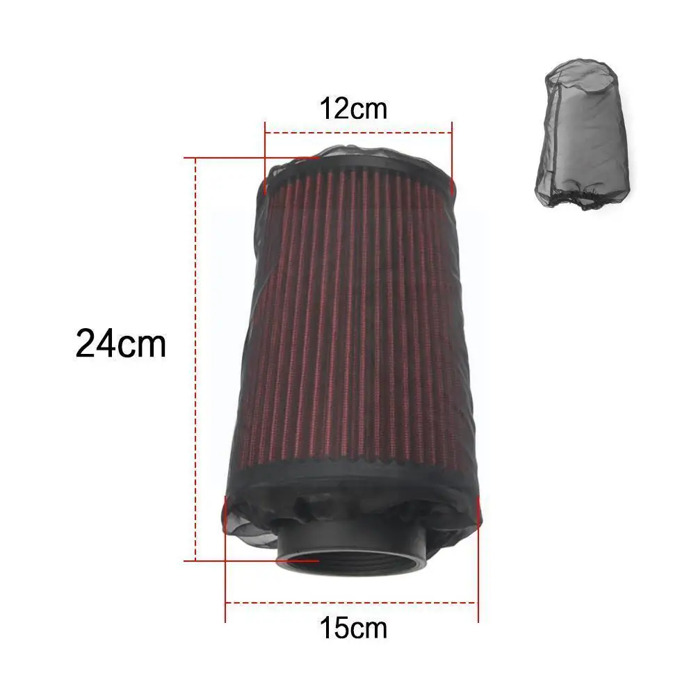 

Universal Air Filter Protective Cover Waterproof Oilproof Dustproof for High Flow Air Intake Filters Air Filter Cover New V7A2