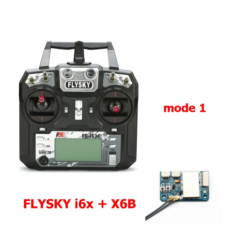 FLYSKY FS-i6X i6X 10CH 2,4 ГГц AFHDS 2A передатчика радиоуправляемой модели к компьютеру с X6B iA6B A8S приемник для RC Qaud небольшой гоночны - Цвет: Mode 1 with X6B