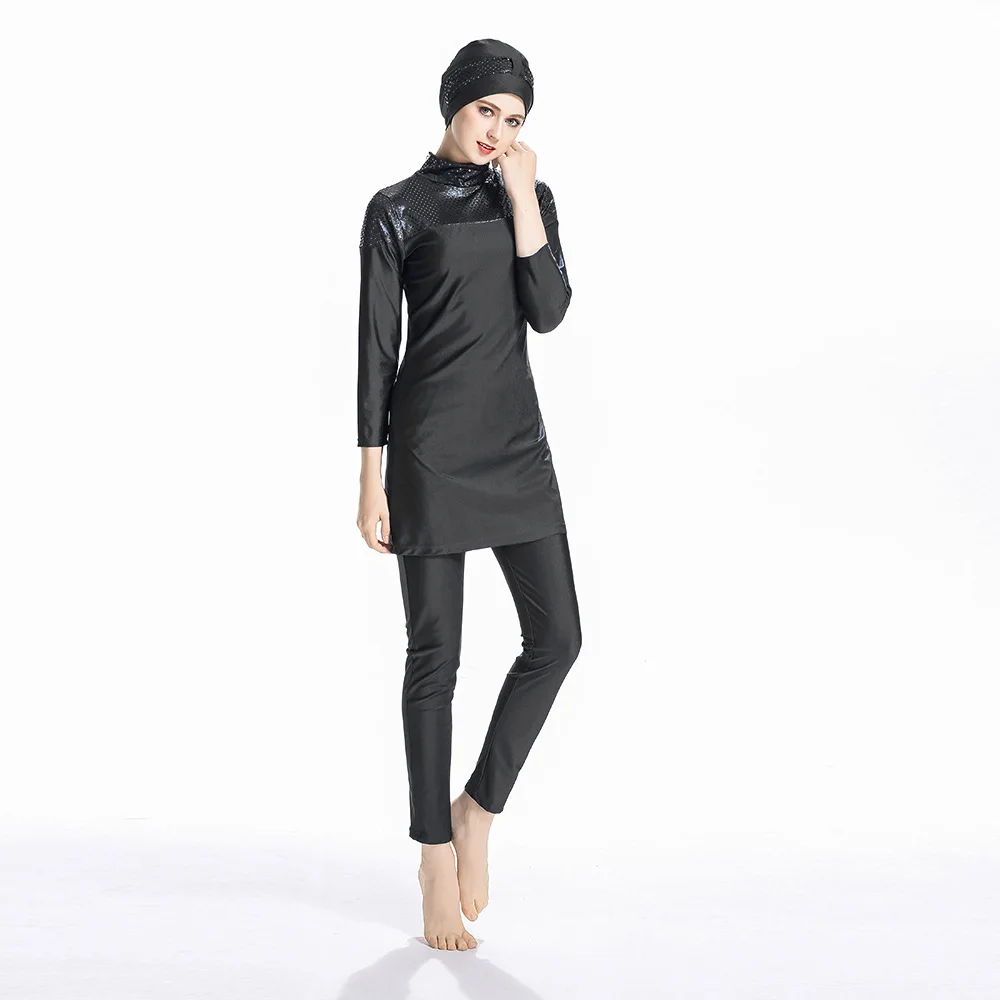 

Europe and the United States new conservative Hui Middle East swimsuit wish sunscreen Muslim three-piece swimsuit Sunscreen