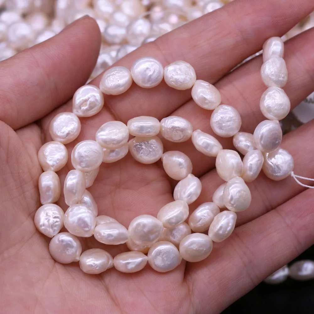 

Small Button Shape Natural Freshwater Pearls for Necklace Bracelet Earrings Accessories Jewelry Making DIY for Women Size 8-9mm