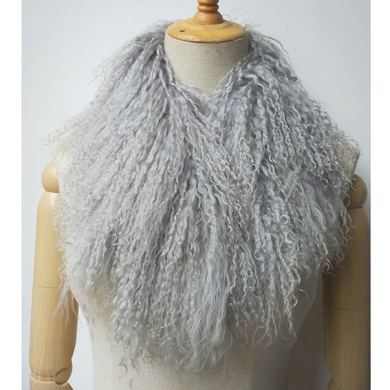 Новое поступление 2021 Модный женский шарф из монгольской овечьей шерсти теплый