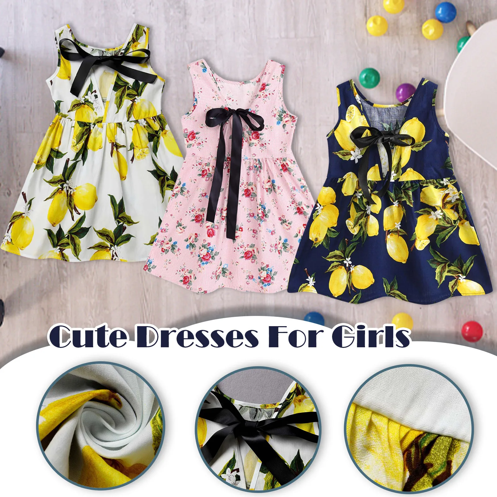 

2021 summer dress Baby girl dress Toddler Kids Baby Girl Summer Seaside Beach Dress Sling Skirt Floral Skirt vestidos плае