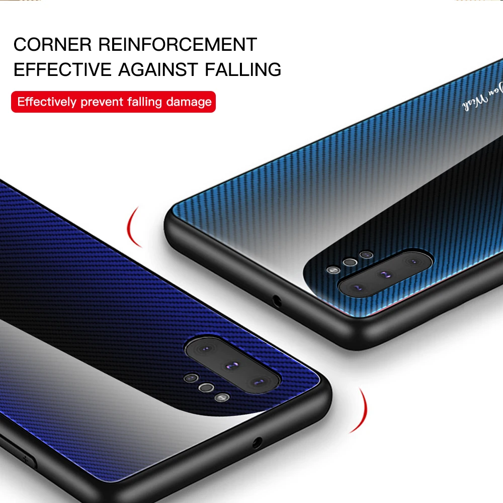 Градиентный чехол из закаленного стекла для Samsung Galaxy Note 20 S20 Plus сверхроскошный