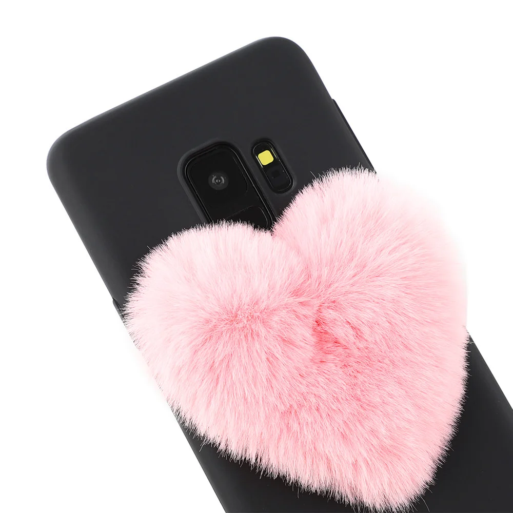 L FADNUT Меховой чехол для Samsung A51 A71 A3 A5 A6 A7 A8 милые плюшевые Мягкий силиконовый из ТПУ