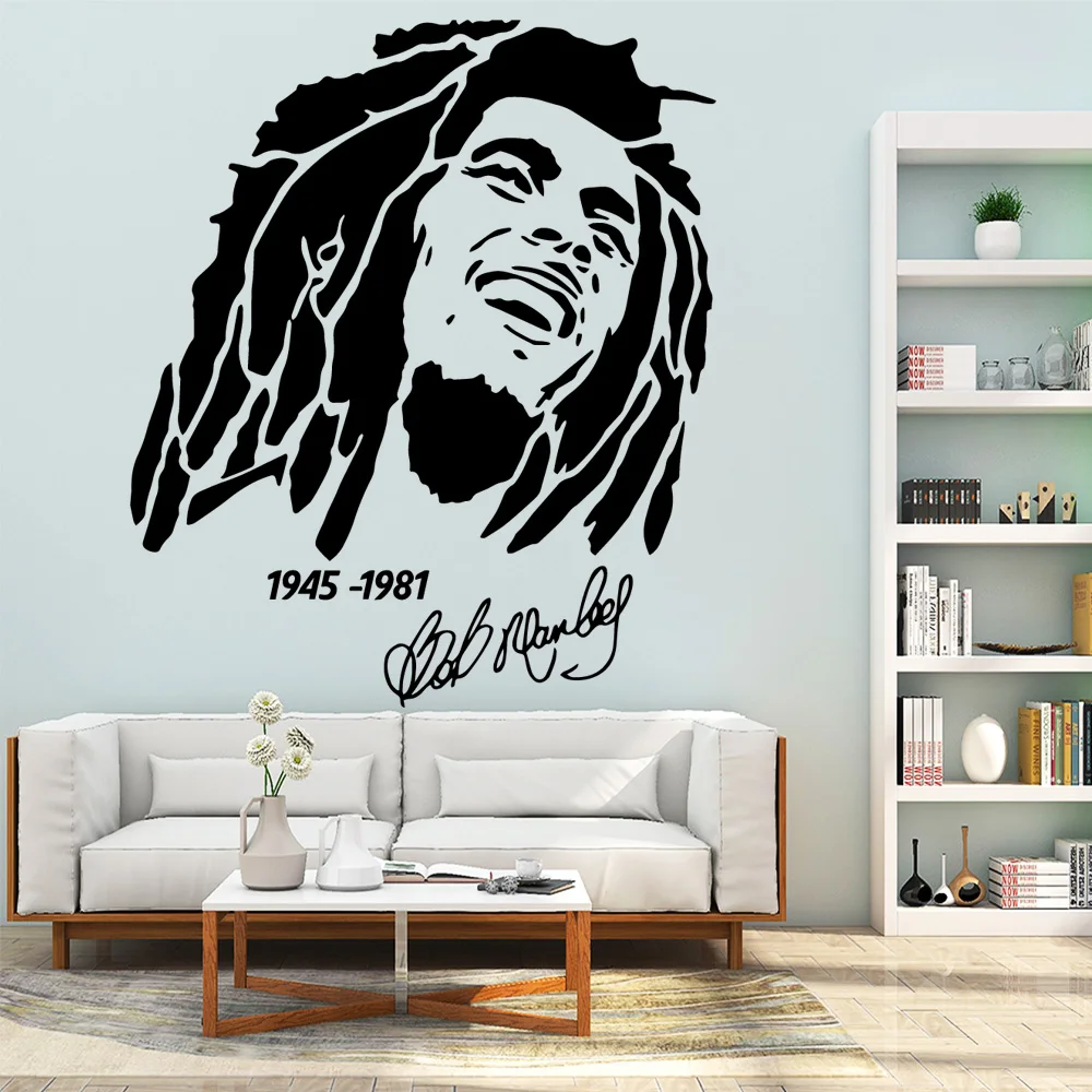 Прямая поставка Боб Марли самоклеящаяся виниловая настенная наклейка настенные