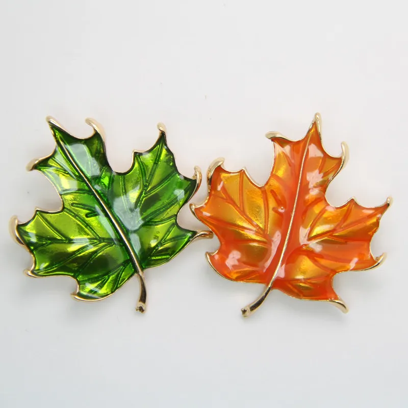 2021 брошь эмалированный штифт Ретро прозрачный капельного в виде кленового листа