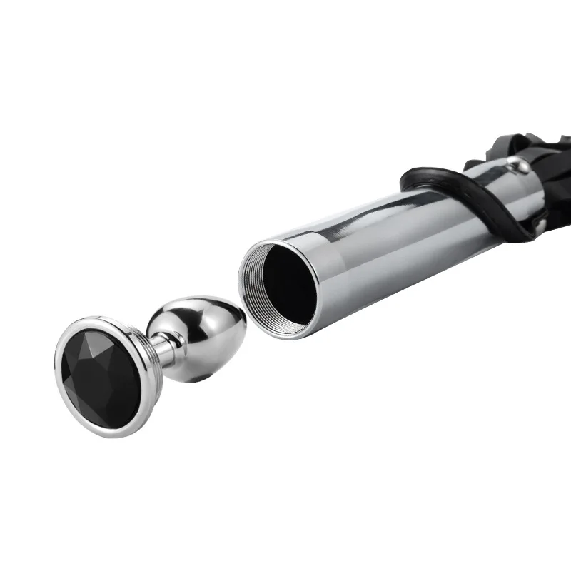 Мужская и сексуальная кожаная плетка интимная Анальная пробка комбинированная