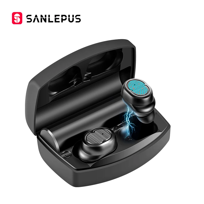 SANLEPUS Bluetooth наушники настоящие беспроводные наушники TWS 5,0 спортивные наушники стерео бас гарнитура шумоподавление для телефонов