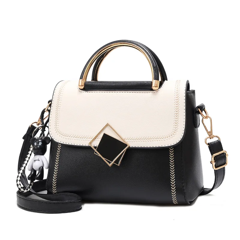 

New trendy mobile phone bag 2021 fashion casual portable messenger bag simple contrast color shoulder bag