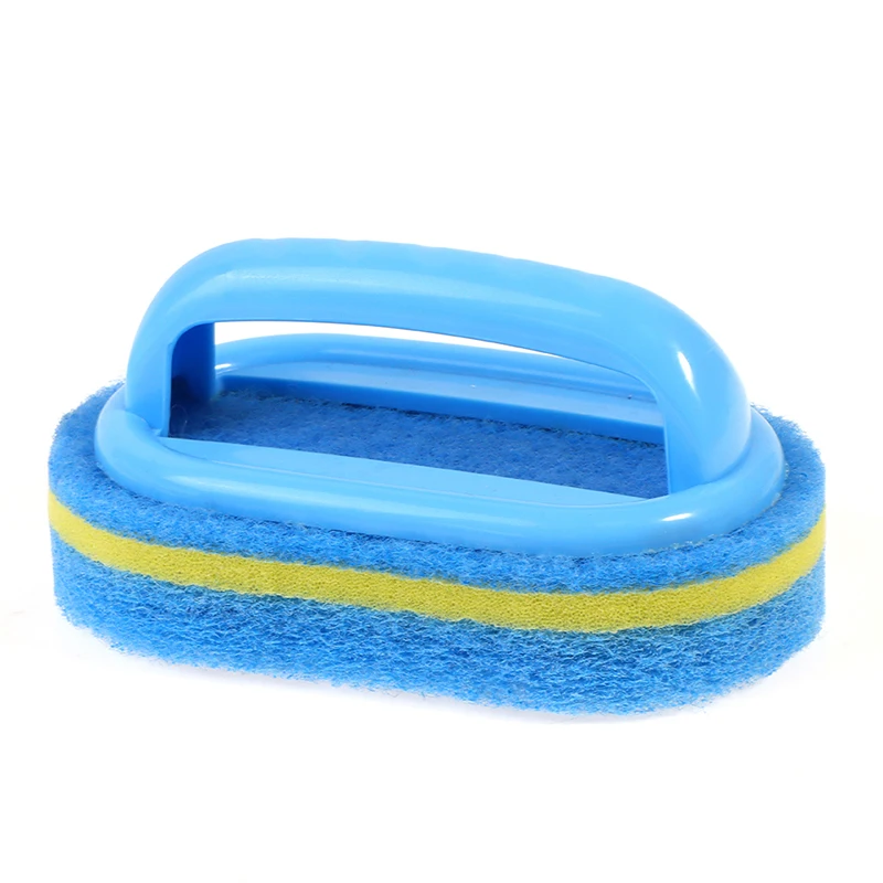 

Bathroom Kitchen Glass Wall Cleaning Brush Plastic Handle Sponge Cleaning Tool