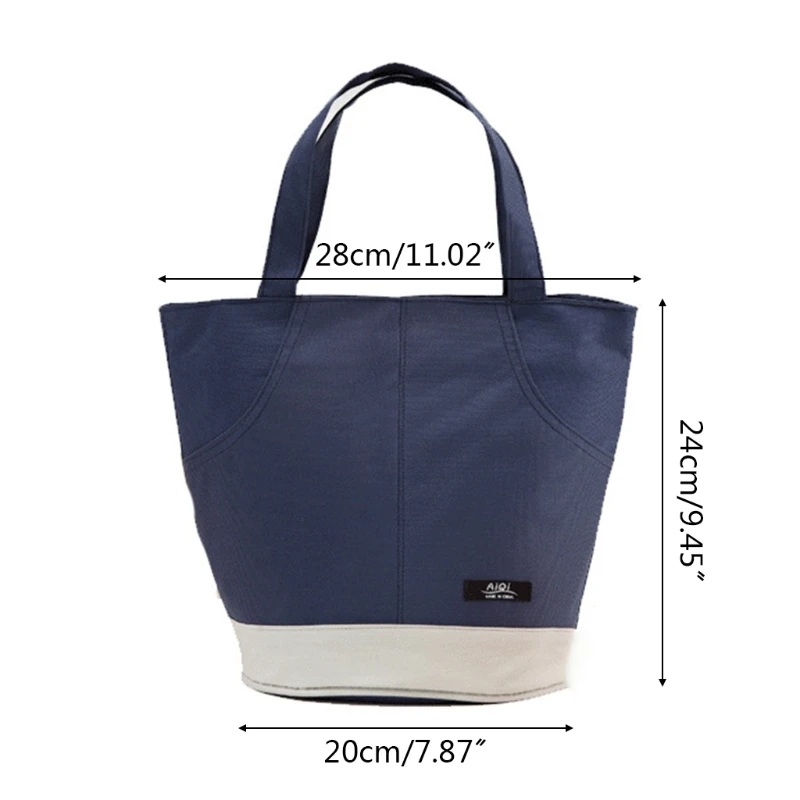 

Portable Picnic Bag Thermal Insulated Lunch Box Tote Cooler Handbag Bento Pouch Dinner Container School Food Storage Bag