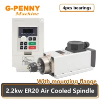 cnc spindle motor air cooling 220v 2 2kw er20 air cooled spindle 2 2kw ql inverter 300hz 4pcs ceramic ball bearigs