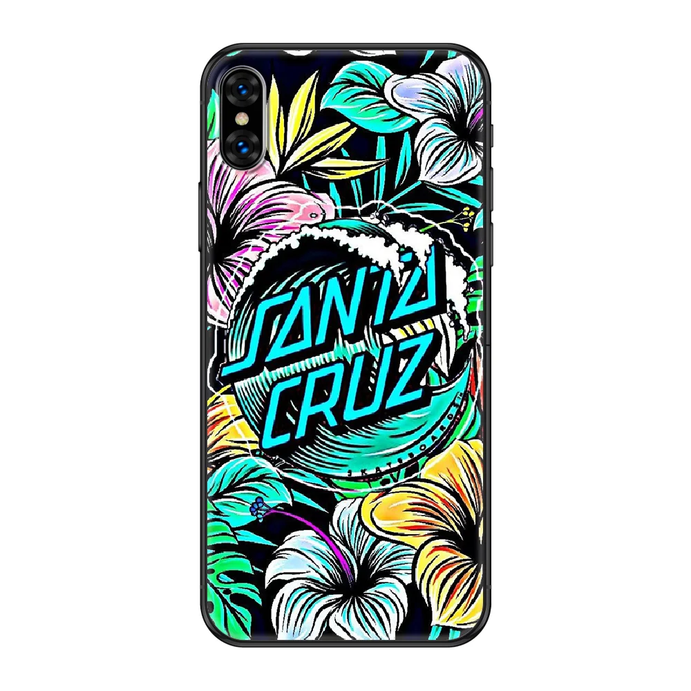 

Santa Cruz Skateboards Phone case For iphone 4 4s 5 5S SE 5C 6 6S 7 8 plus X XS XR 11 PRO MAX 2020 black fashion cell cover 3D
