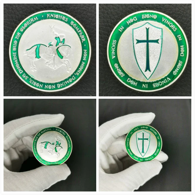 9 посеребренные кресты разной видов цветов покрытием памятная монета значок